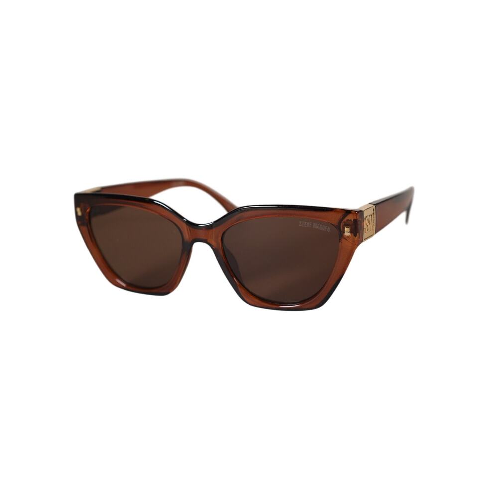Steve Madden SHAINEY Cat Eye Women's Sunglasses - Chocolate Brown/Brown - NWT